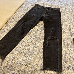 Levi’s black distressed jeans
